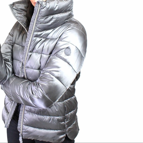 HP💫👌 NWT VEGAN Puffer Iris Jacket Mid Grey Size 1 - Picture 1 of 6